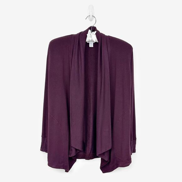 Athleta Pranayama Wrap Size XS Dark Red Nirvana Fabric Cardigan Pockets Layering - Picture 1 of 4
